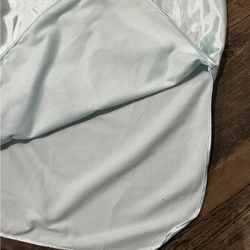 ๐บ๐ธ Featherbed Vintage Brushed back Satin Baby Blue Night Gown- NWT-Size Medium - Picture 8 of 11